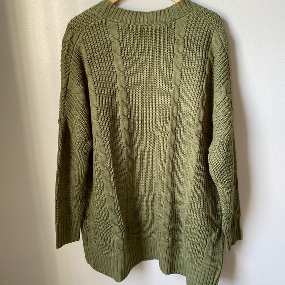 Olive Open Front Cardigan - Picture 6 of 9